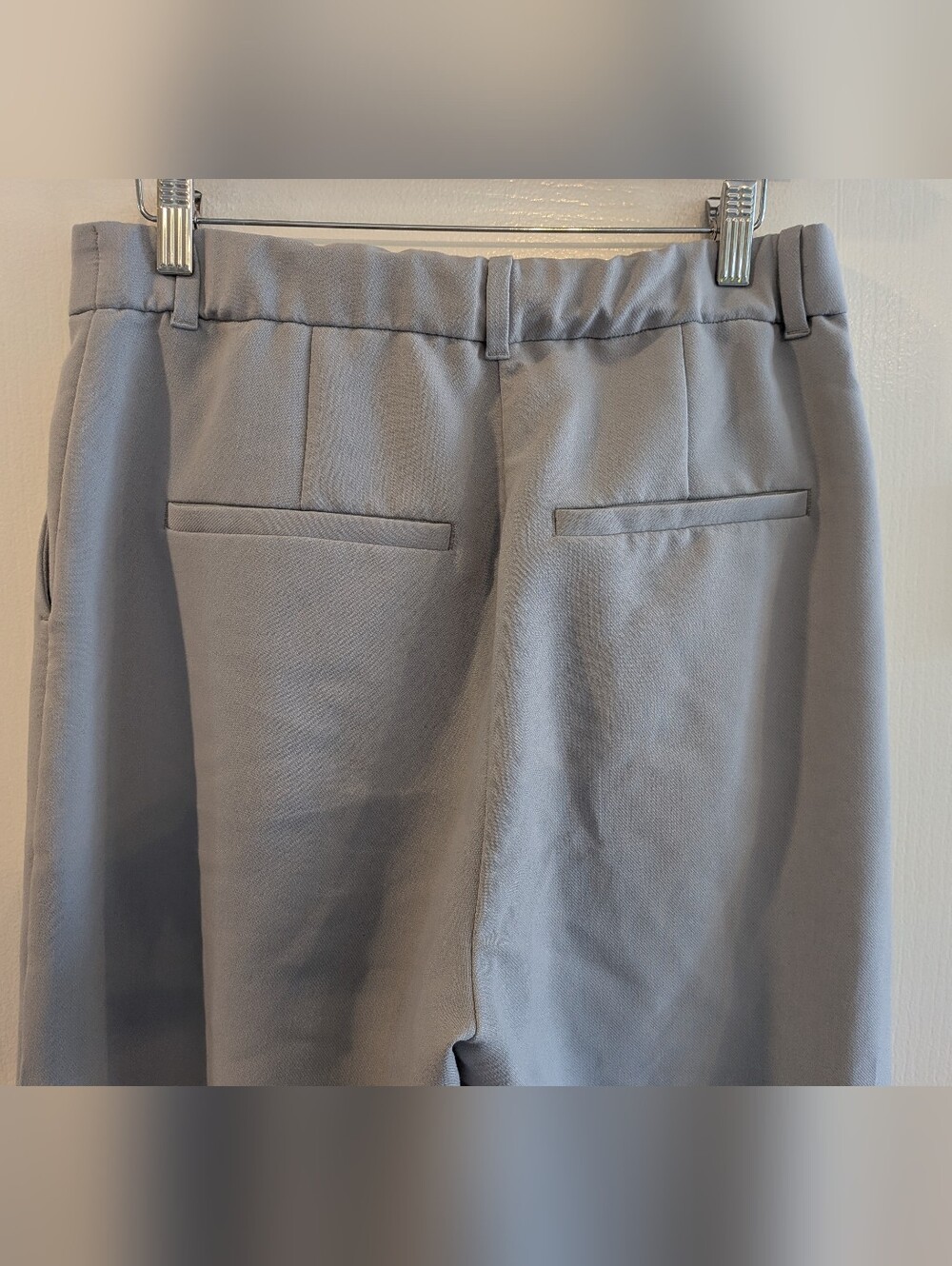 Abercrombie & Fitch Sloane Tailored Wide Leg Pleated Trousers Gray Pants Sz 10P - Picture 8 of 13